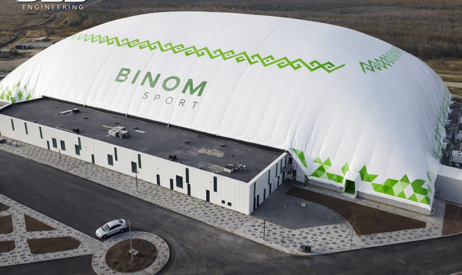 Traglufthalle Binom Sport – Luftaufnahme